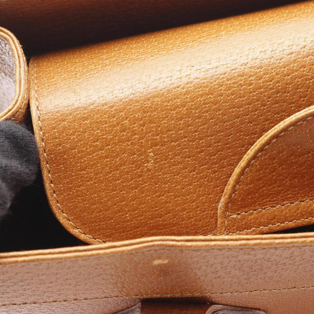 GUCCI Brown Leather Bamboo Tote Bag - Picture 5 of 9